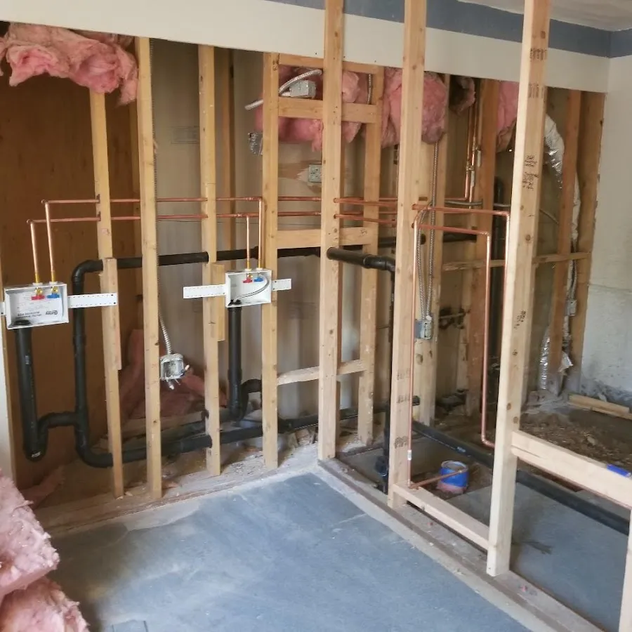 Copper pipe rough-in and plumbing installation in Alamogordo